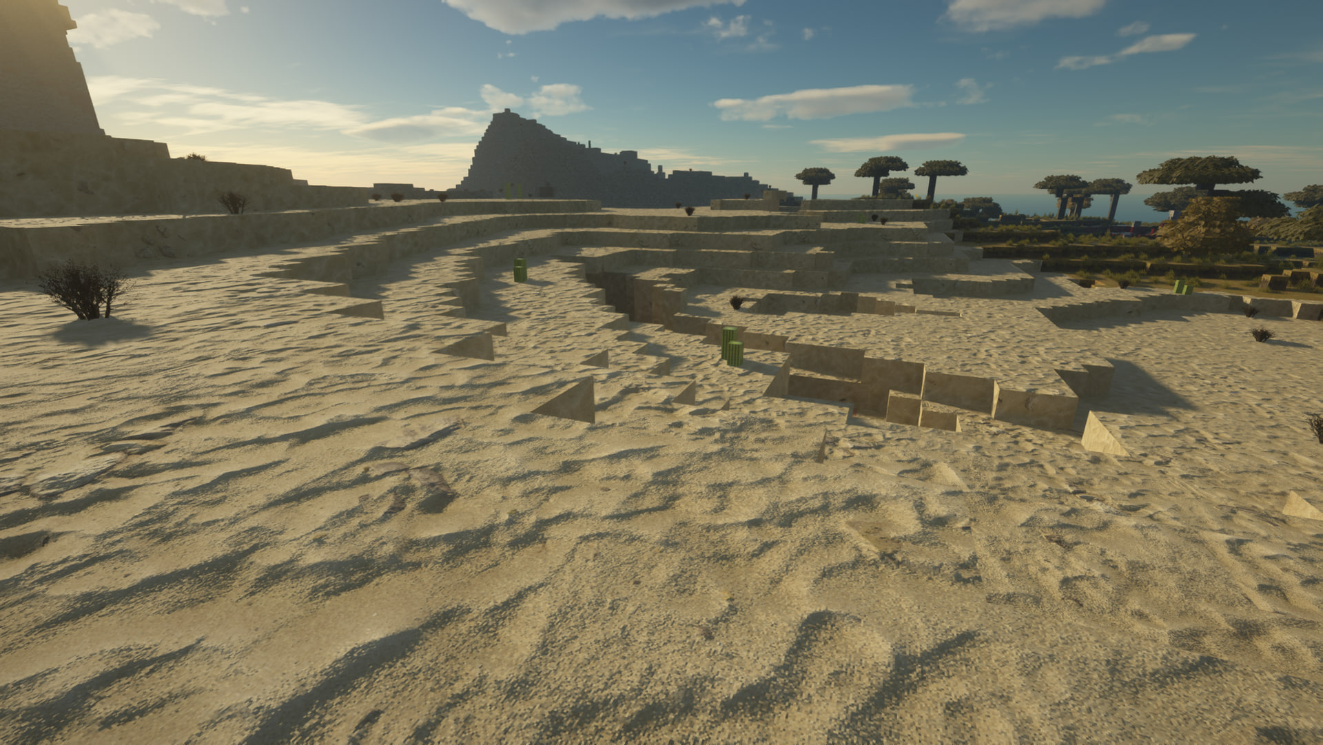 Sandy terrain with realistic lighting