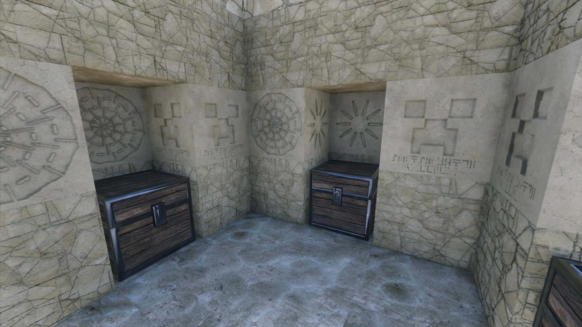 Stone interior with realistic shadows