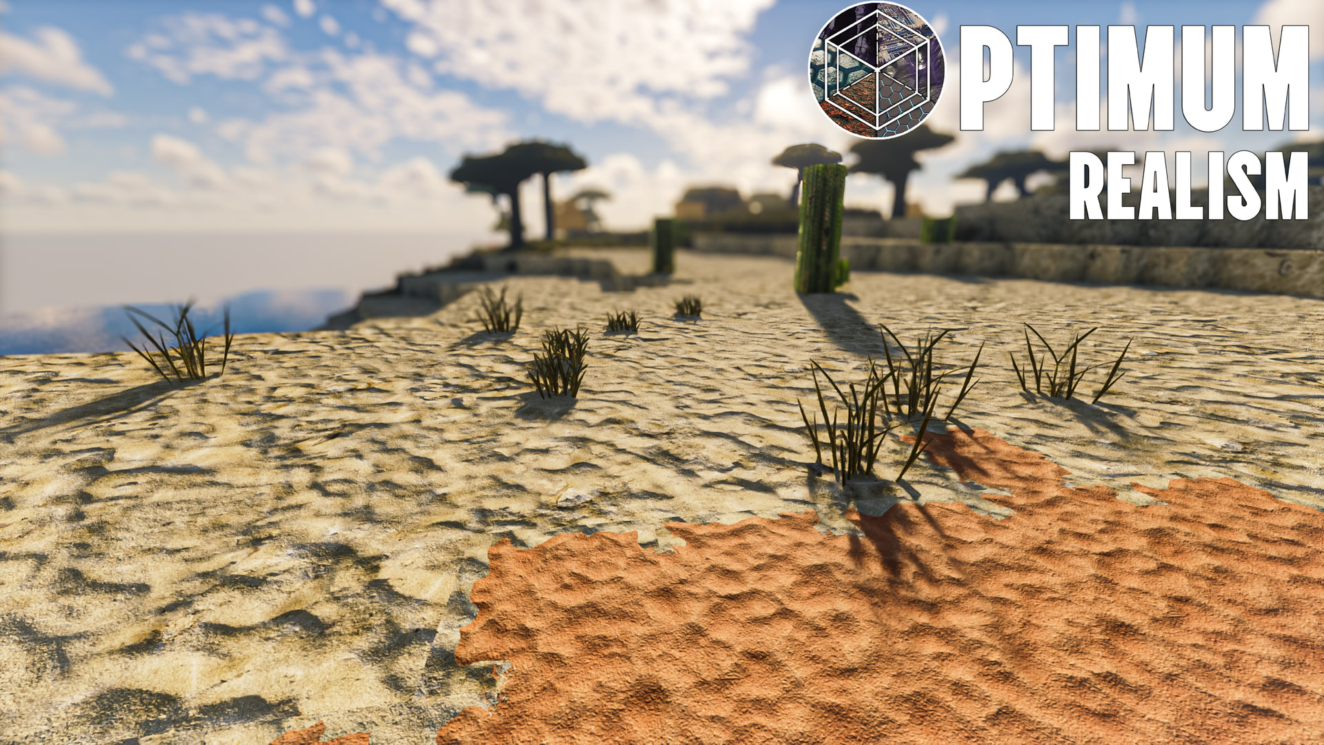 Desert landscape with realistic sand textures