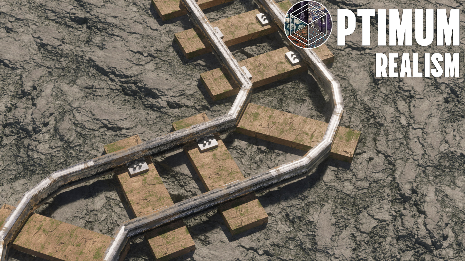 Minecart rails with realistic metal detail