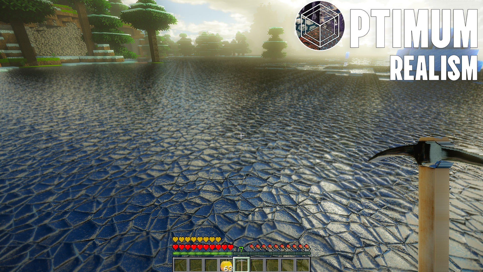 Translucent ice with realistic clarity