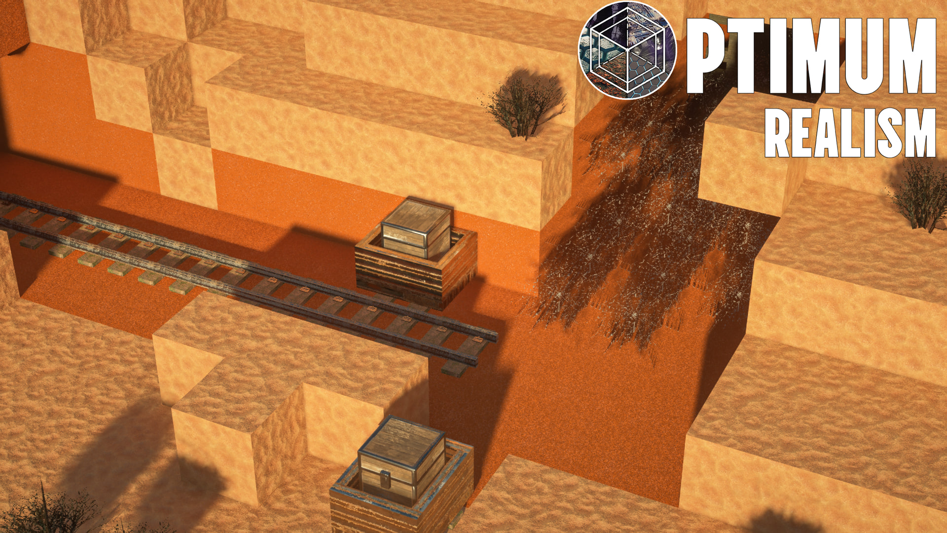 Realistic minecart on rails
