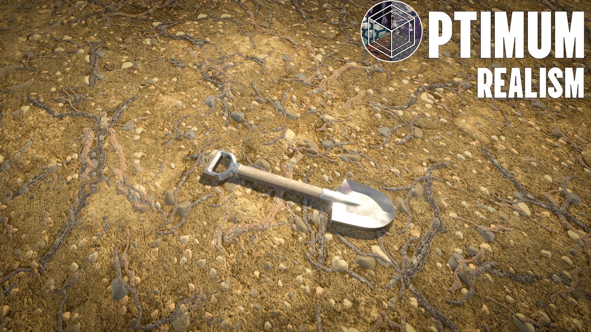 Detailed shovel with realistic materials