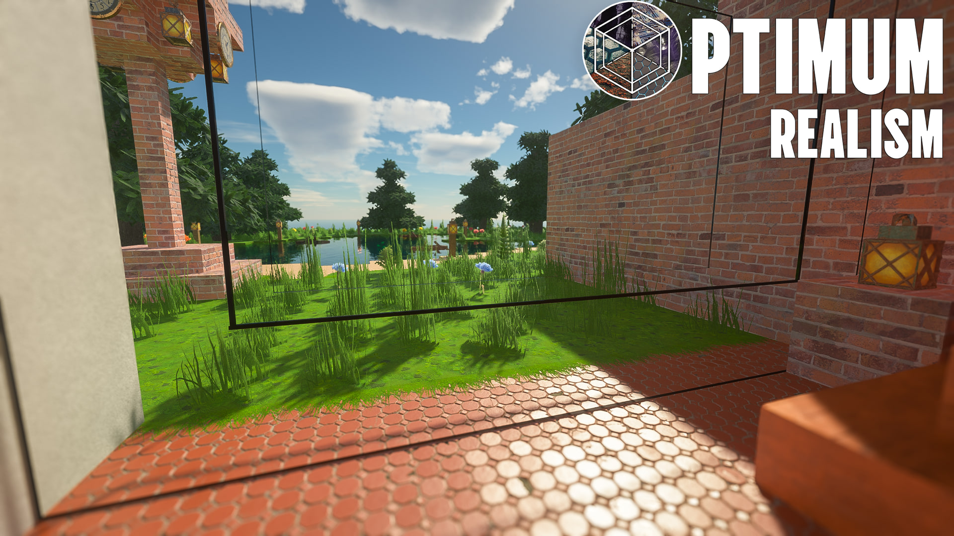 Decorative floor tiles with depth and realism