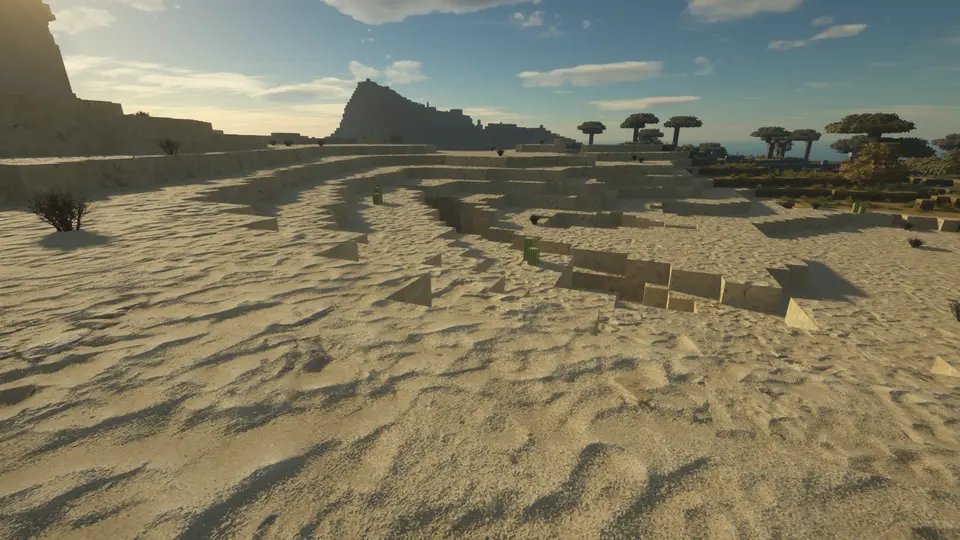 Sandy terrain with realistic lighting