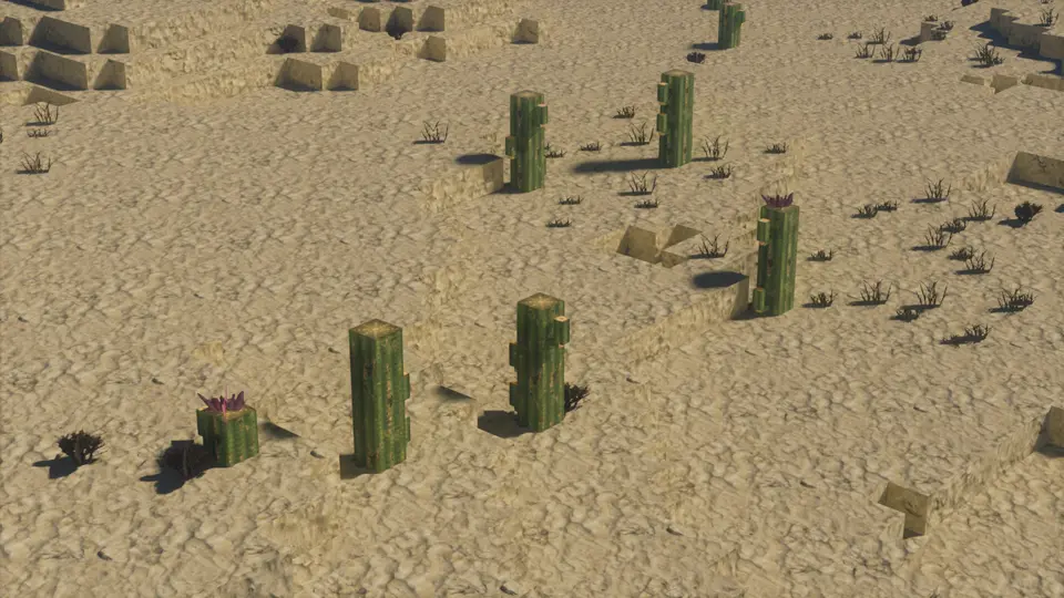 Desert plants with improved detail