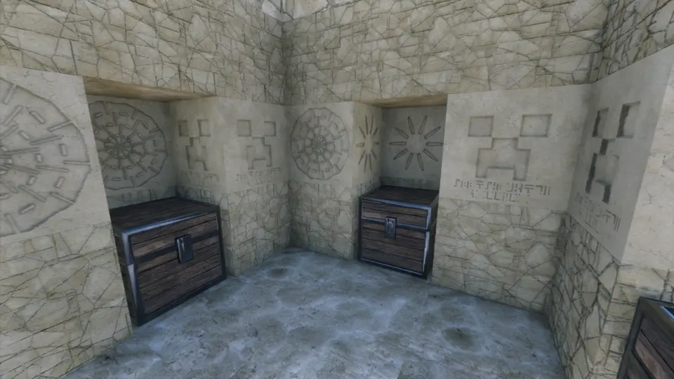 Stone interior with realistic shadows