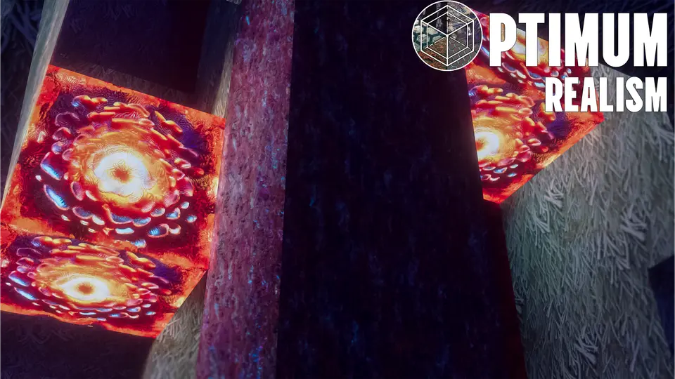 Crimson forest biome with rich colors