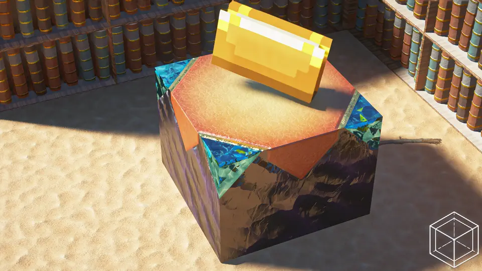 Enchanting table with glowing book