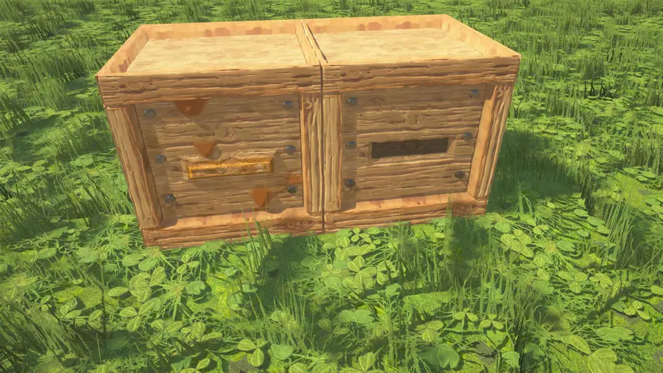 Glossy realistic honey blocks